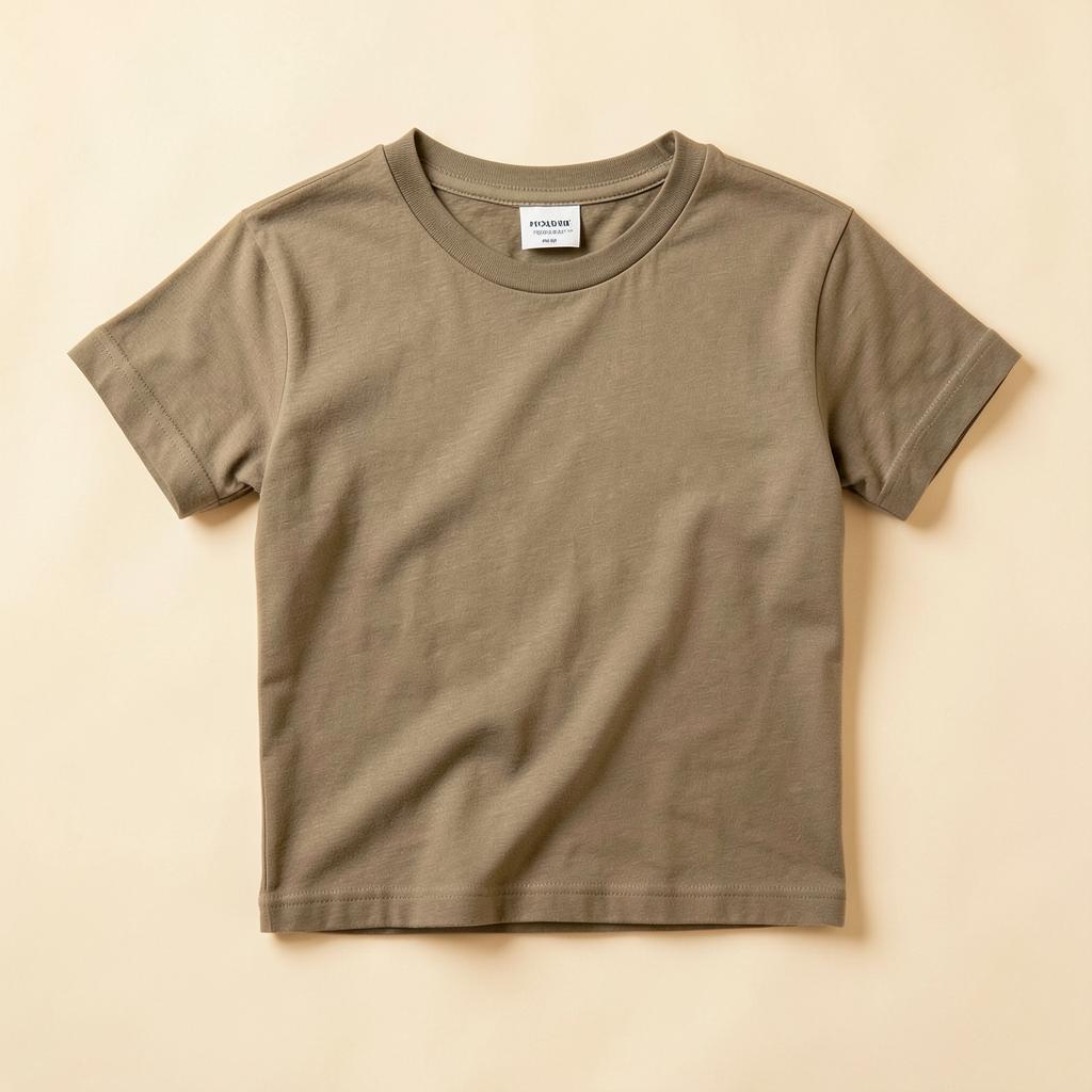 Camiseta de algodón doblada