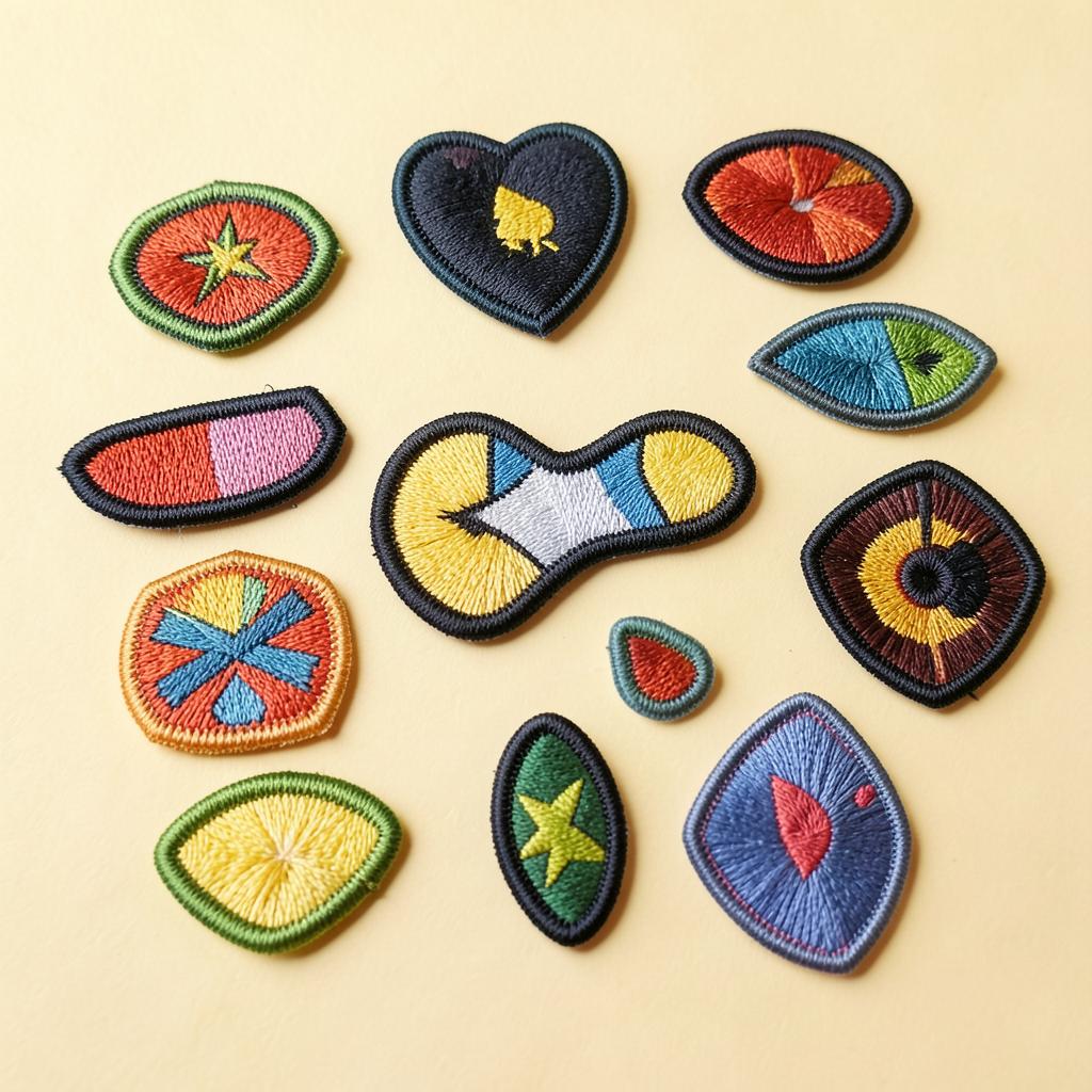 Parches bordados de distintas formas